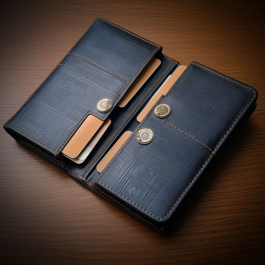 Photo of Sustainable Folding Wallet - Upcycled Bicycle Inner Tubes with Textured Rubber Finish and Vintage Coin Fastenings